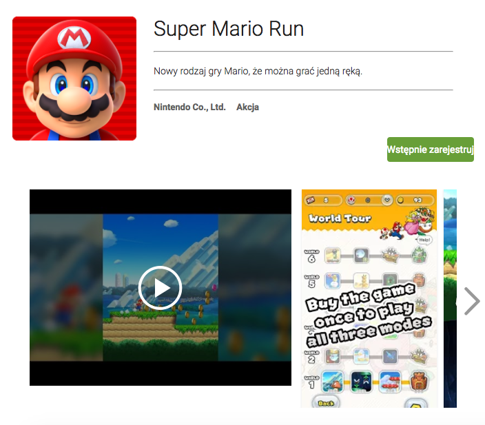 Super Mario Run na Androida